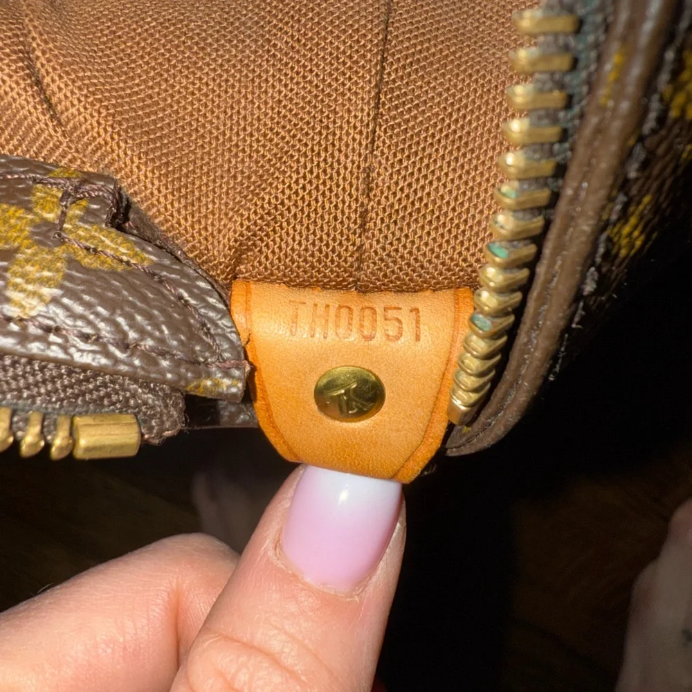 Louis Vuitton Brown Monogram Canvas Tote with Tan Leather Straps